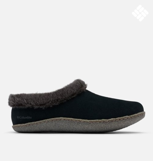 Women's Columbia Fairhaven Slippers Black | CA-H4AL5