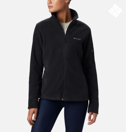 Women's Columbia Fast Trek II Fleece Jackets Black | CA-DL580