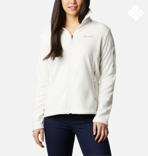 Women's Columbia Fast Trek II Fleece Jackets White | CA-SLA63