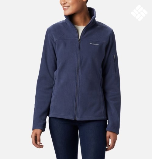 Women's Columbia Fast Trek II Fleece Jackets Navy | CA-YL35C