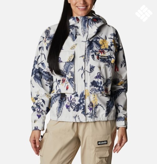 Women's Columbia Field Creek Fraser Cropped Shell Jackets Flower | CA-N8ALC