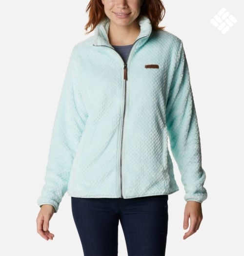 Women's Columbia Fireside II Sherpa Full Zip Fleece Jackets Turquoise | CA-K0A4C