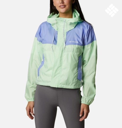 Women's Columbia Flash Challenger Cropped Windbreaker Jackets Mint | CA-I0136