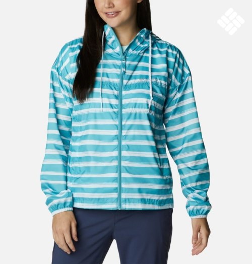 Women's Columbia Flash Challenger Novelty Windbreaker Jackets Stripe | CA-DC8A4