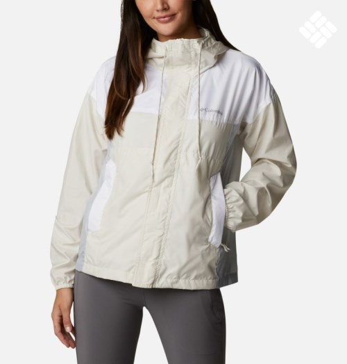 Women's Columbia Flash Challenger Windbreaker Jackets Beige | CA-YAC35