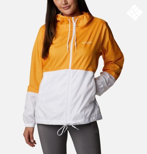 Women's Columbia Flash Forward Windbreaker Jackets Mango / White | CA-B63A8