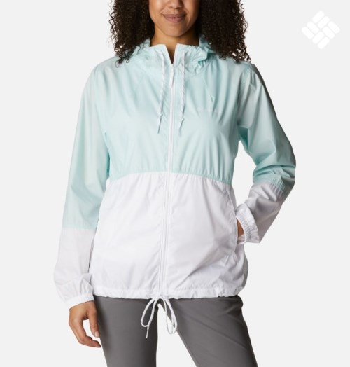 Women's Columbia Flash Forward Windbreaker Jackets Turquoise / White | CA-KL6C3