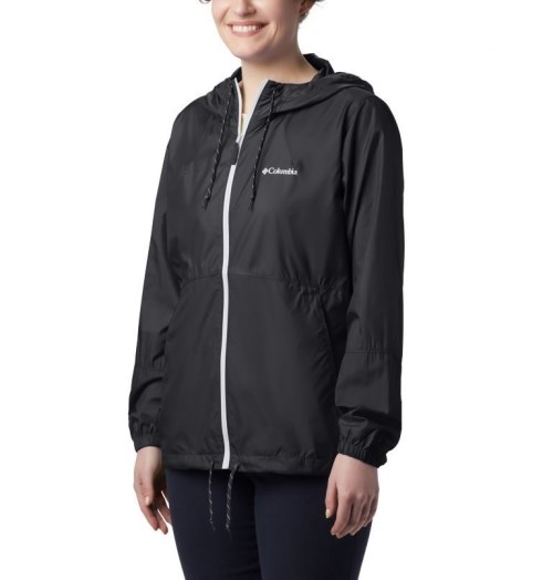 Women's Columbia Flash Forward Windbreaker Jackets Black | CA-O3C56