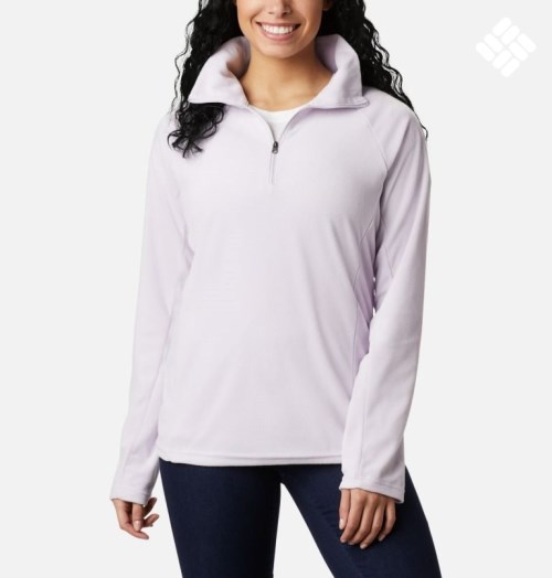 Women's Columbia Glacial IV Half Zip Fleece Sweatshirts White | CA-CAC53