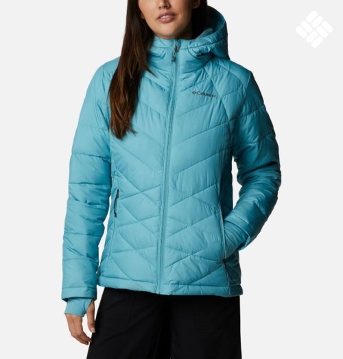 Women's Columbia Heavenly Hooded Jackets Turquoise | CA-Y561A