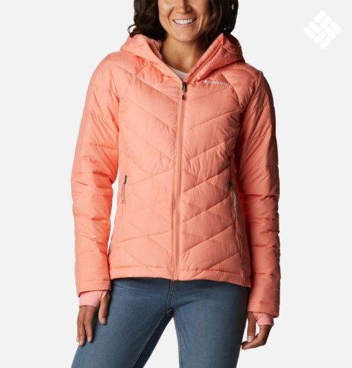 Women's Columbia Heavenly Hooded Jackets Coral | CA-YA15C