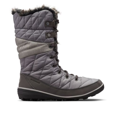 Women's Columbia Heavenly Omni-Heat Waterproof Boots Dark Grey | CA-E5L6C