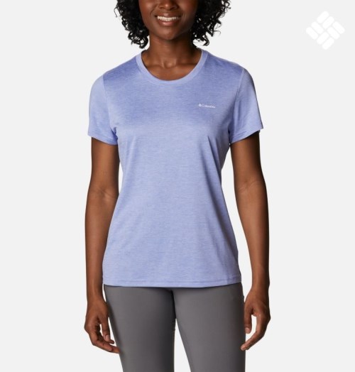 Women's Columbia Hike Crew T Shirts Lavender | CA-AL506