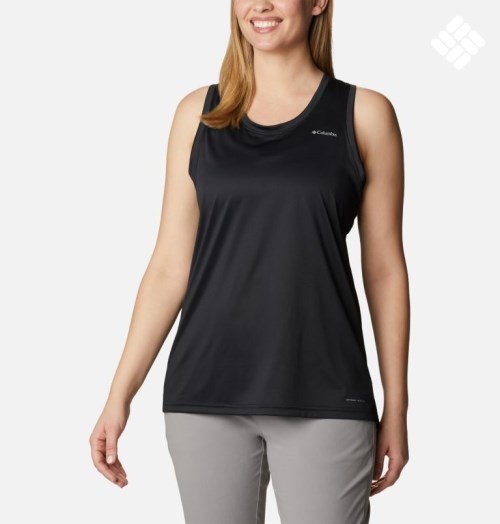 Women's Columbia Hike Tanks Black | CA-D30A1