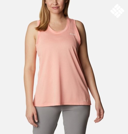 Women's Columbia Hike Tanks Coral | CA-X4368