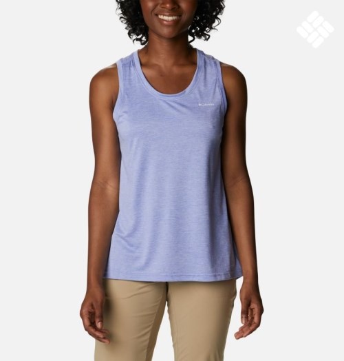 Women's Columbia Hike Tanks Lavender | CA-ML01A