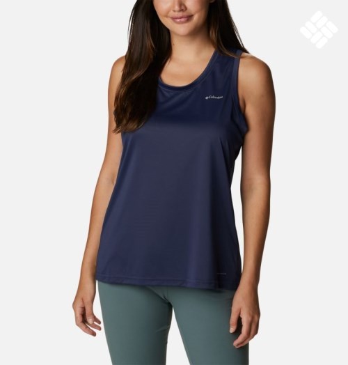 Women's Columbia Hike Tanks Navy | CA-GL4CA