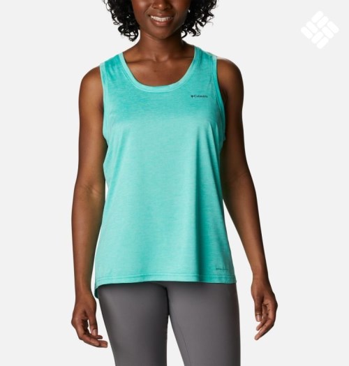 Women's Columbia Hike Tanks Turquoise | CA-E184A