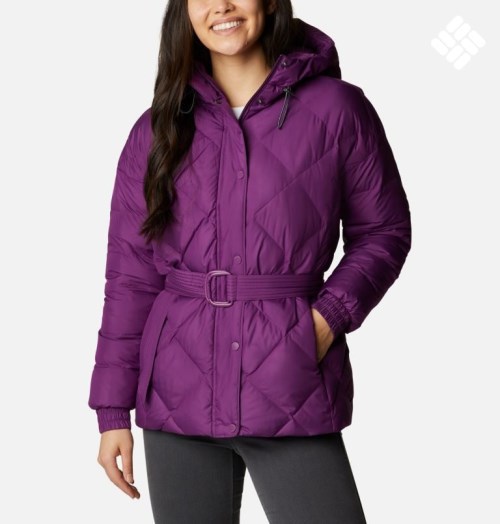 Women's Columbia Icy Heights Belted Jackets Purple | CA-E351L