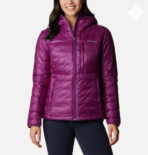 Women's Columbia Infinity Summit Omni-Heat Infinity Double Wall Hooded Down Jackets Purple | CA-RAL68