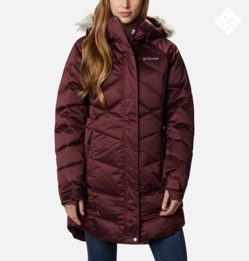 Women's Columbia Lay D Down II Mid Jackets Burgundy | CA-N5430