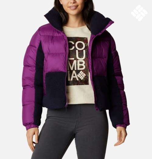 Women's Columbia Leadbetter Point Sherpa Hybrid Jackets Purple | CA-M53C6