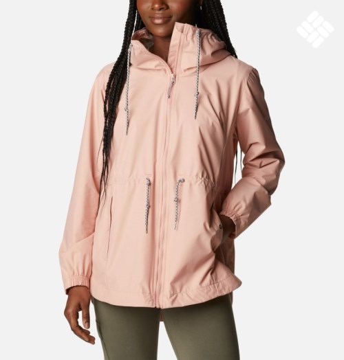 Women's Columbia Lillian Ridge Shell Jackets Pink | CA-B6LC8