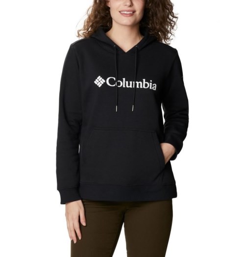 Women's Columbia Logo Hoodie Black | CA-K6418