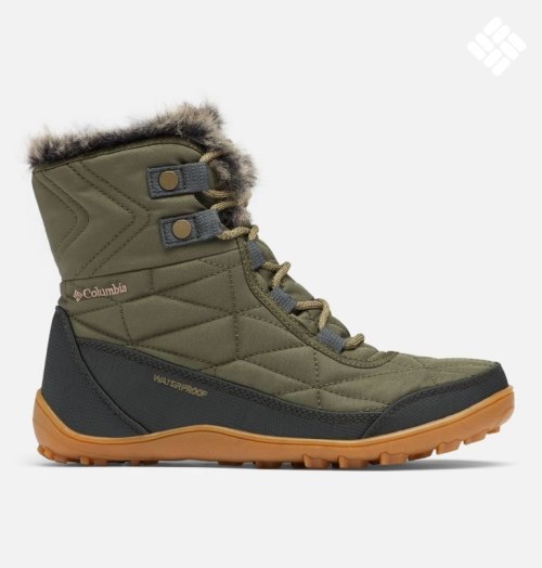 Women's Columbia Minx Shorty III Boots Olive | CA-G1634