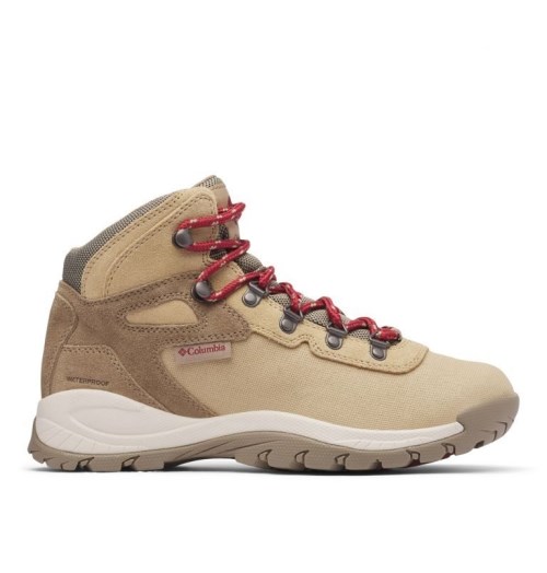 Women's Columbia Newton Ridge Canvas Waterproof Hiking Boots Light Brown | CA-P658C