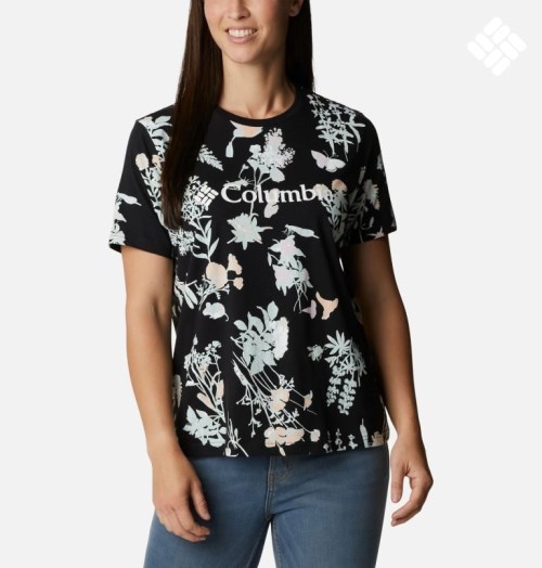 Women's Columbia North Cascades Printed T Shirts Flower | CA-BA6L8