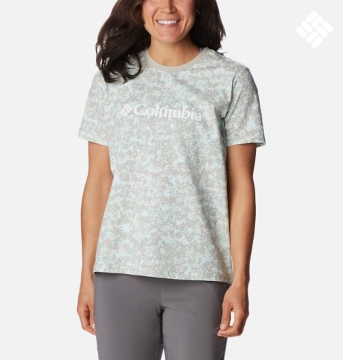 Women's Columbia North Cascades Printed T Shirts Camo | CA-X1365