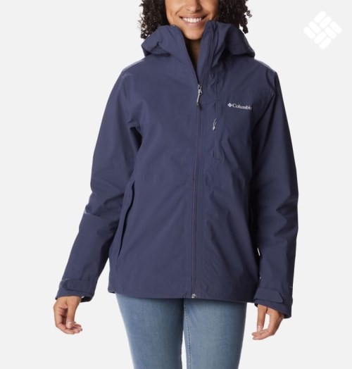 Women's Columbia Omni-Tech Ampli-Dry Shell Jackets Navy | CA-E46L0