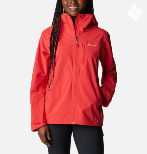 Women's Columbia Omni-Tech Ampli-Dry Shell Jackets Red | CA-F6514