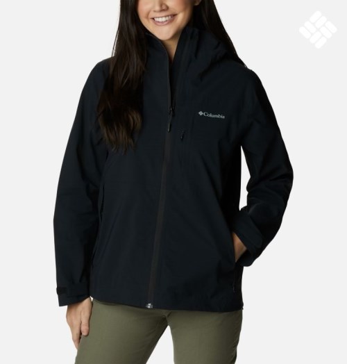 Women's Columbia Omni-Tech Ampli-Dry Shell Jackets Black | CA-V81L3