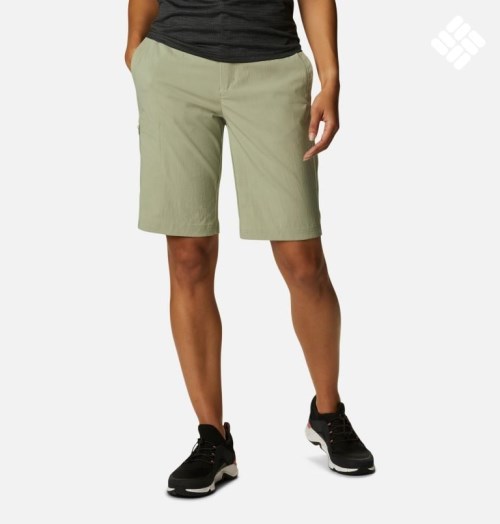 Women's Columbia On The Go Long Shorts Olive | CA-L8160