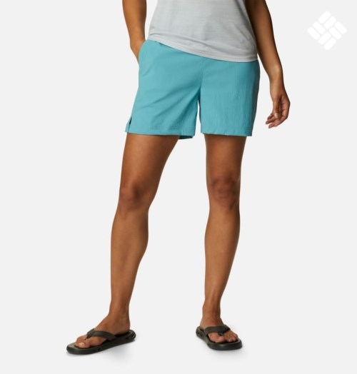 Women's Columbia On The Go Shorts Turquoise | CA-K03A8