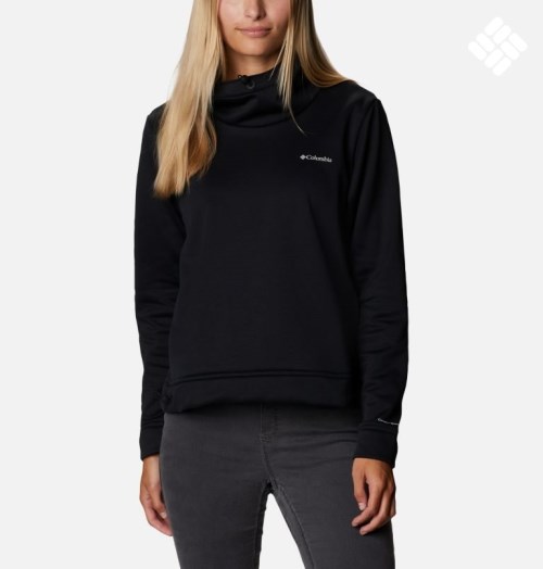 Women's Columbia Out-Shield Dry Fleece Hoodie Black | CA-O8LA5