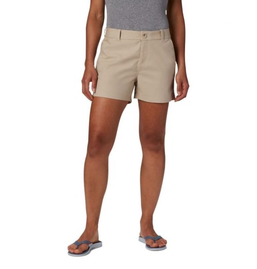 Women's Columbia PFG Bonehead Stretch Shorts Khaki | CA-F4C31