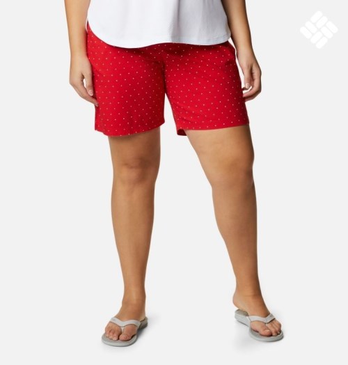 Women's Columbia PFG Bonehead Stretch Shorts Red | CA-M5C83