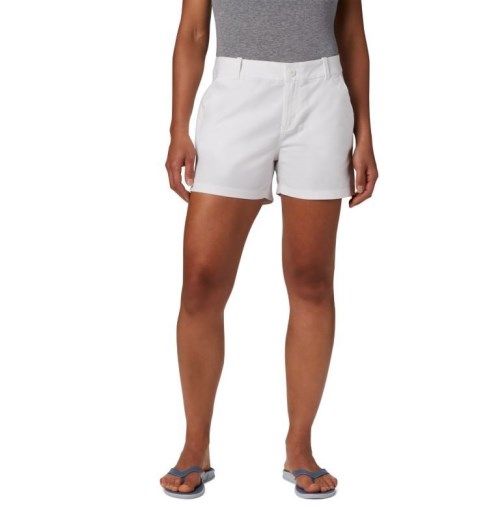 Women's Columbia PFG Bonehead Stretch Shorts White | CA-QC03A