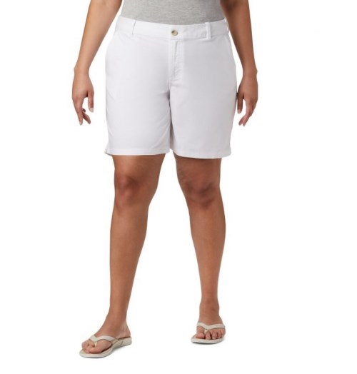 Women's Columbia PFG Bonehead Stretch Shorts White | CA-XL5CA