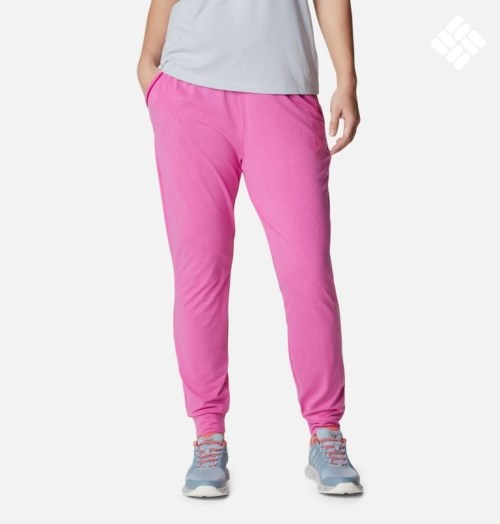 Women's Columbia PFG Slack Water Knit Jogger Pink | CA-CC38A