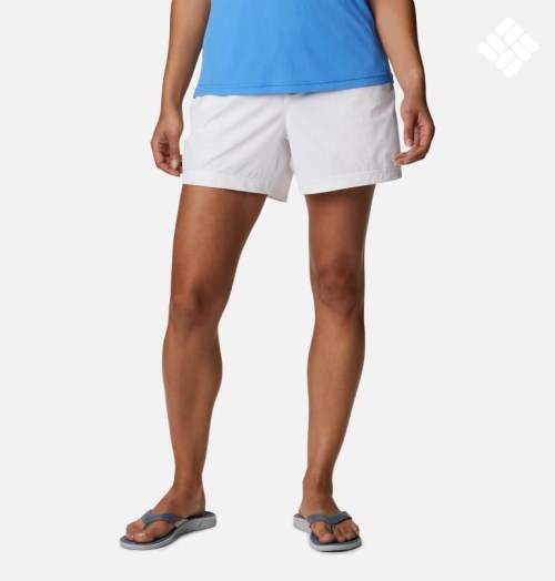 Women's Columbia PFG Slack Water Woven Shorts White | CA-OAL30