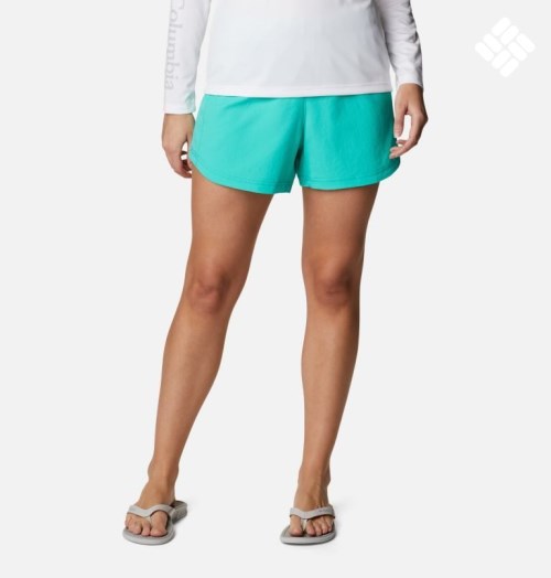 Women's Columbia PFG Tamiami Pull-On Shorts Turquoise | CA-VL453