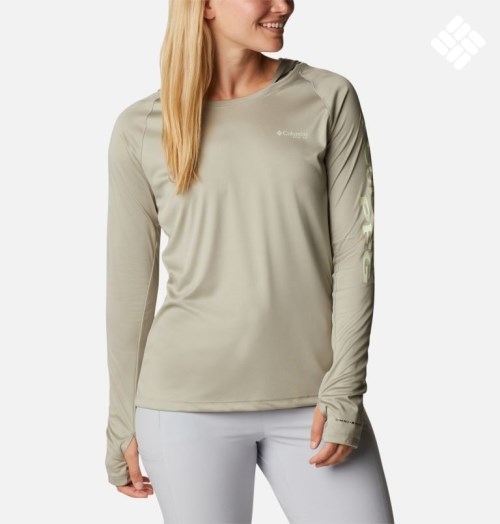 Women's Columbia PFG Tidal Tee Hoodie Grey | CA-WL104