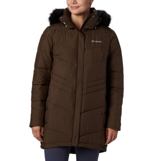 Women's Columbia Peak to Park Mid Insulated Jackets Dark Brown | CA-A60A5