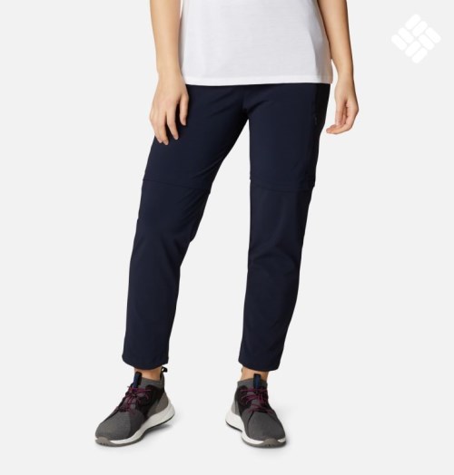 Women's Columbia Pleasant Creek Convertible Pants Navy | CA-R6014