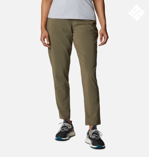 Women's Columbia Pleasant Creek Core Pants Khaki | CA-H1508