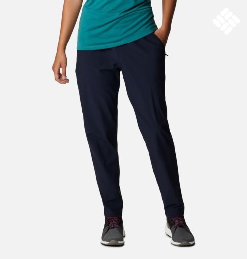 Women's Columbia Pleasant Creek Core Pants Navy | CA-K643C